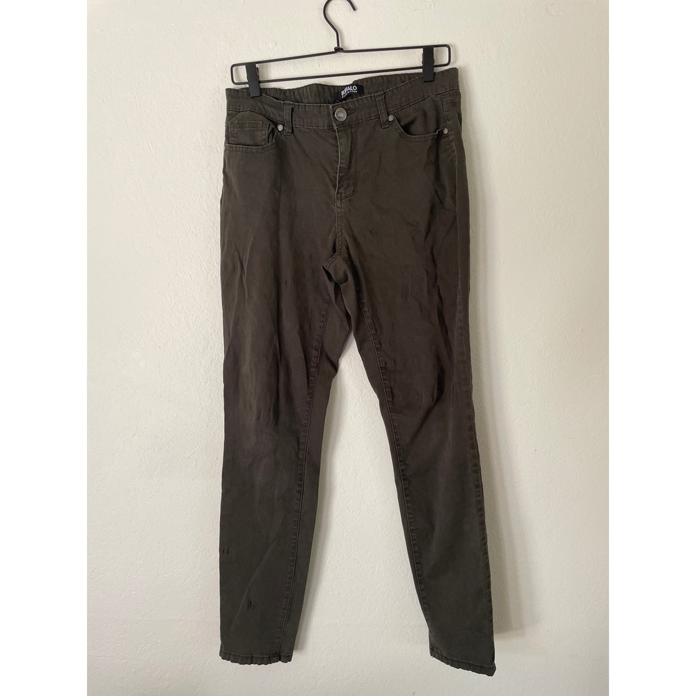 Buffalo‎ David Bitton Hope 6 / 28 Mid Rise Pants Skinny Stretch Dark Olive Green